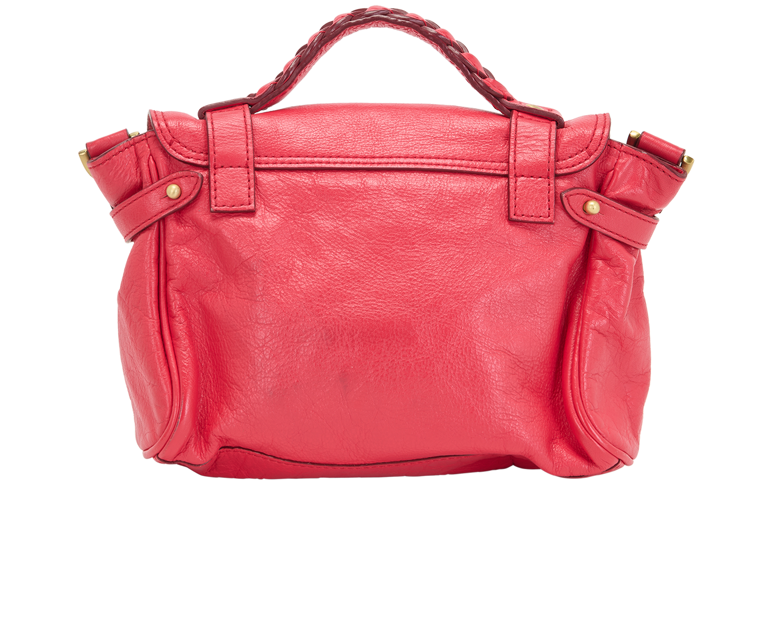 Mini Alexa Bag, &pound;395, Handbags, Red, Leather, Back view